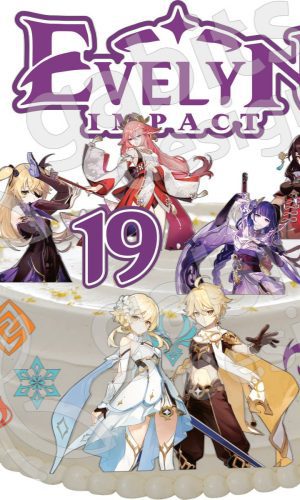 [arquivo de Corte] Topo de Bolo Genshin Impact 3 Camadas