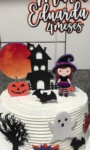 Arquivo de Corte Topo de Bolo Halloween Menina