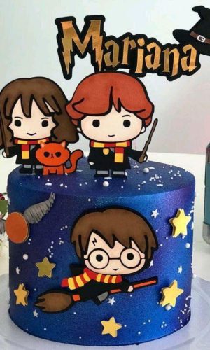 Arquivo de Corte Topo de Bolo Harry Potter em Camadas #291#