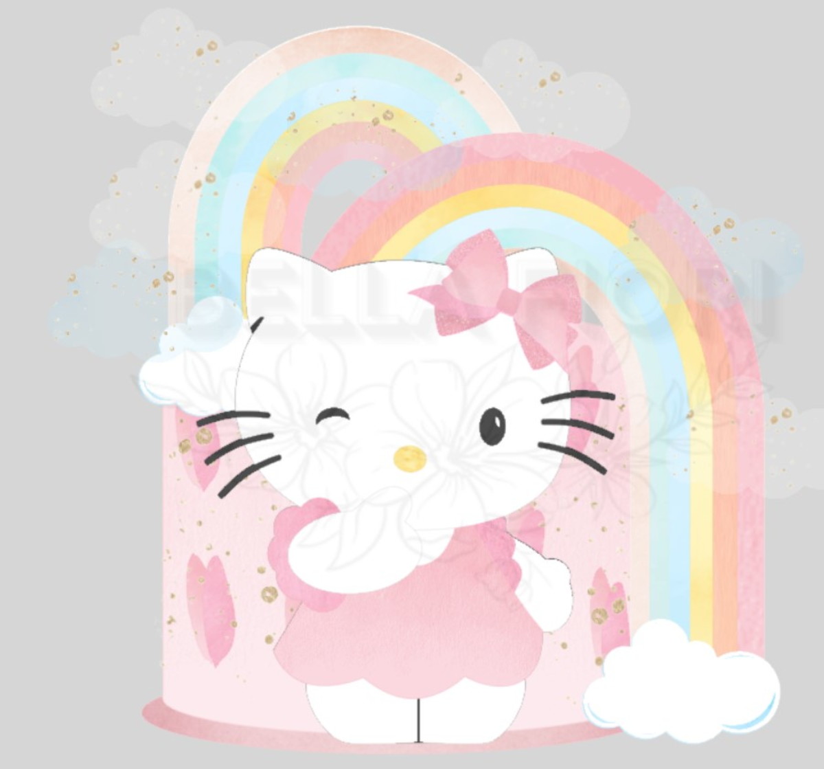 Arquivo de Corte Topo de Bolo Hello Kitty Camadinhas 20- Bf
