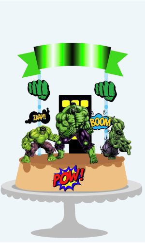 Arquivo de Corte -topo de Bolo Hulk 62