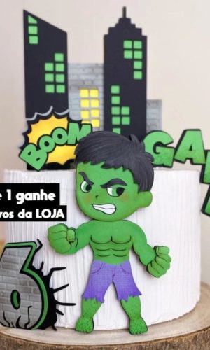 Arquivo de Corte-topo de Bolo Hulk Cute