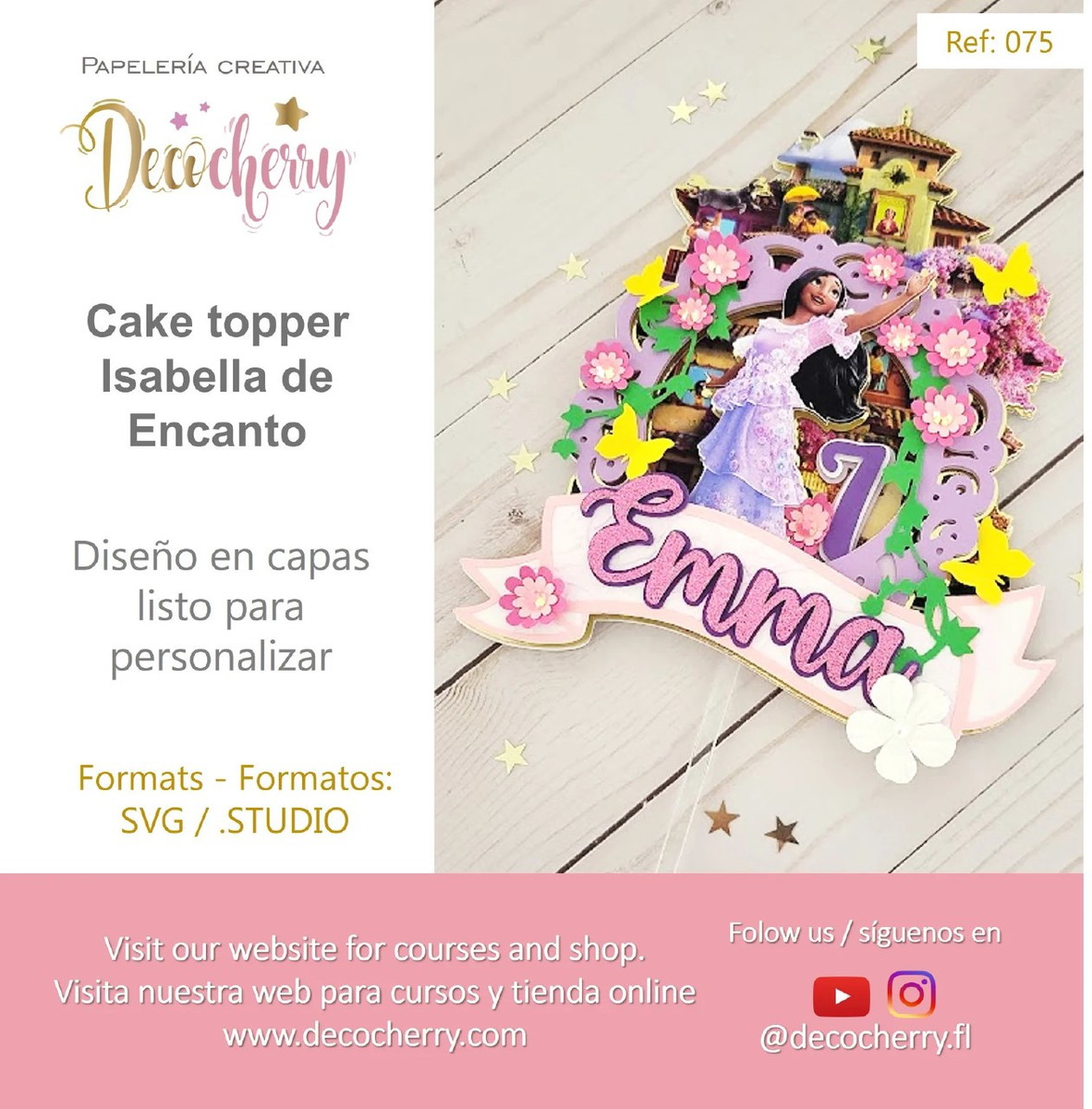 Arquivo de Corte Topo de Bolo Isabela Encanto