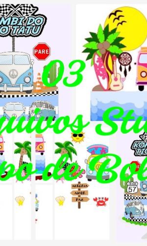 Arquivo de Corte Topo de Bolo - Kombi