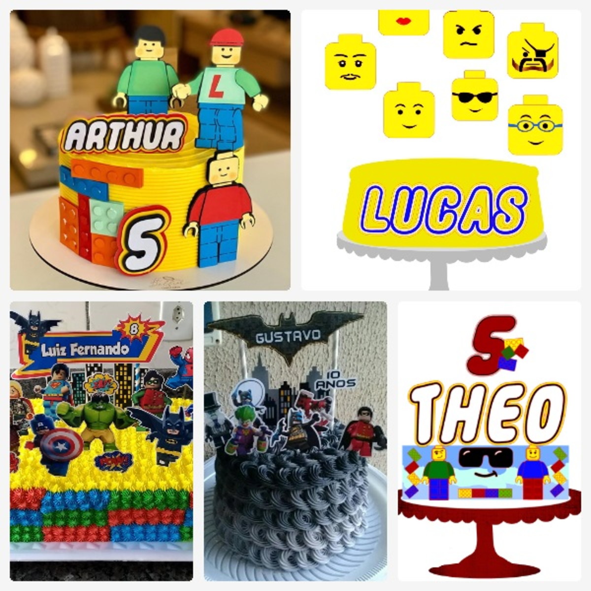 Arquivo de Corte Topo de Bolo Lego + Brinde