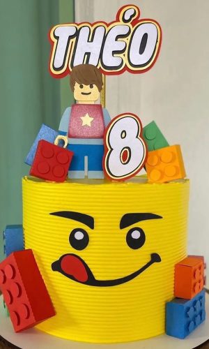 Arquivo de Corte Topo de Bolo Lego + Caixa 3d 001