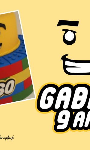 Arquivo De Corte Topo De Bolo Lego Com Nome Personalizado