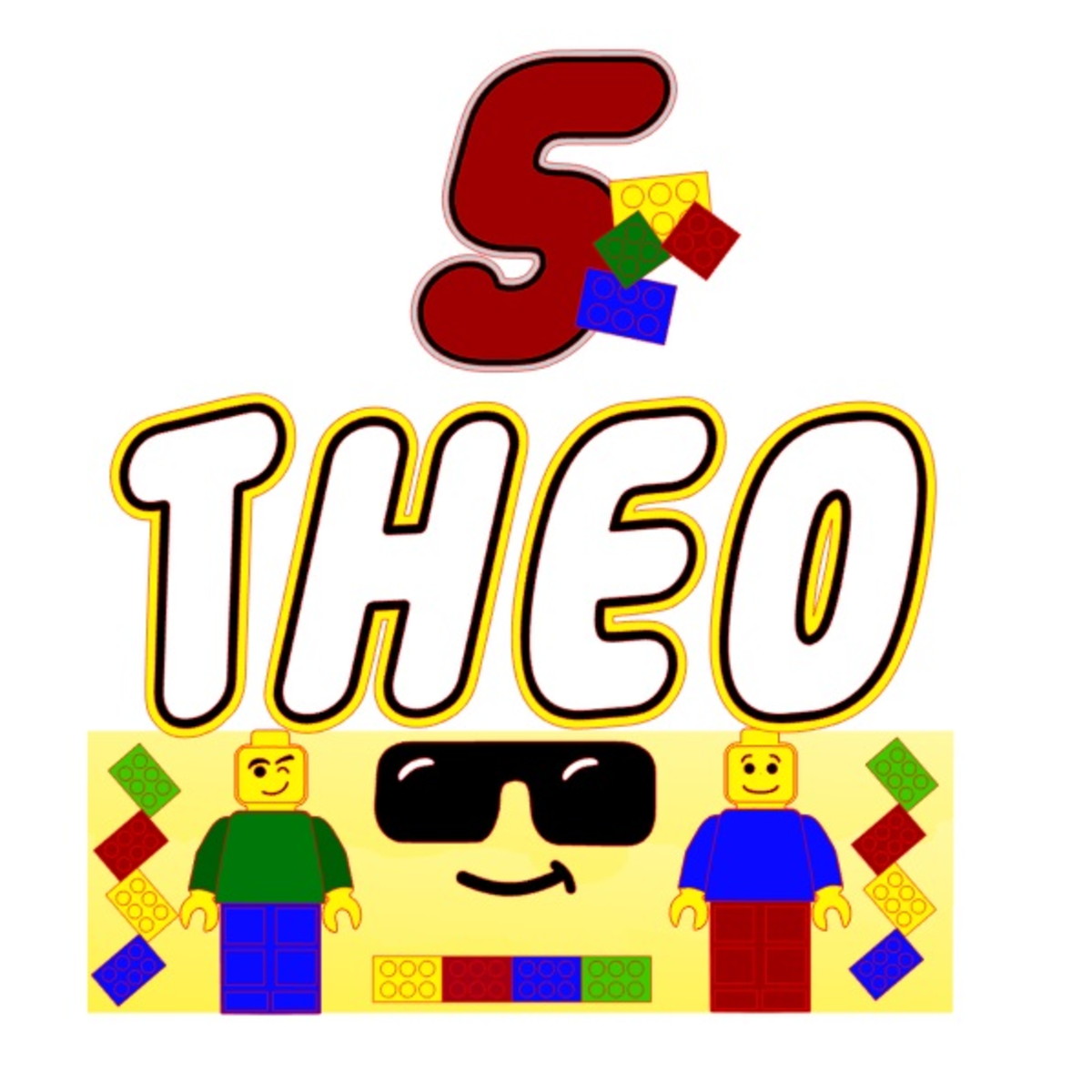 Arquivo de corte topo de bolo lego - oculos