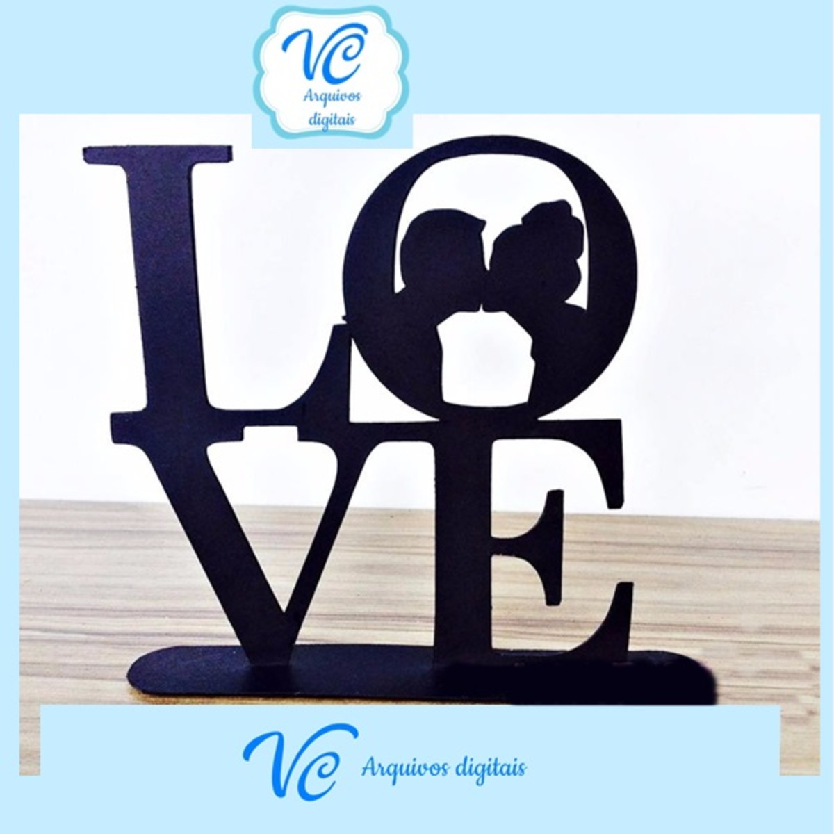 Arquivo de Corte Topo de Bolo LOVE Casal Apaixonado