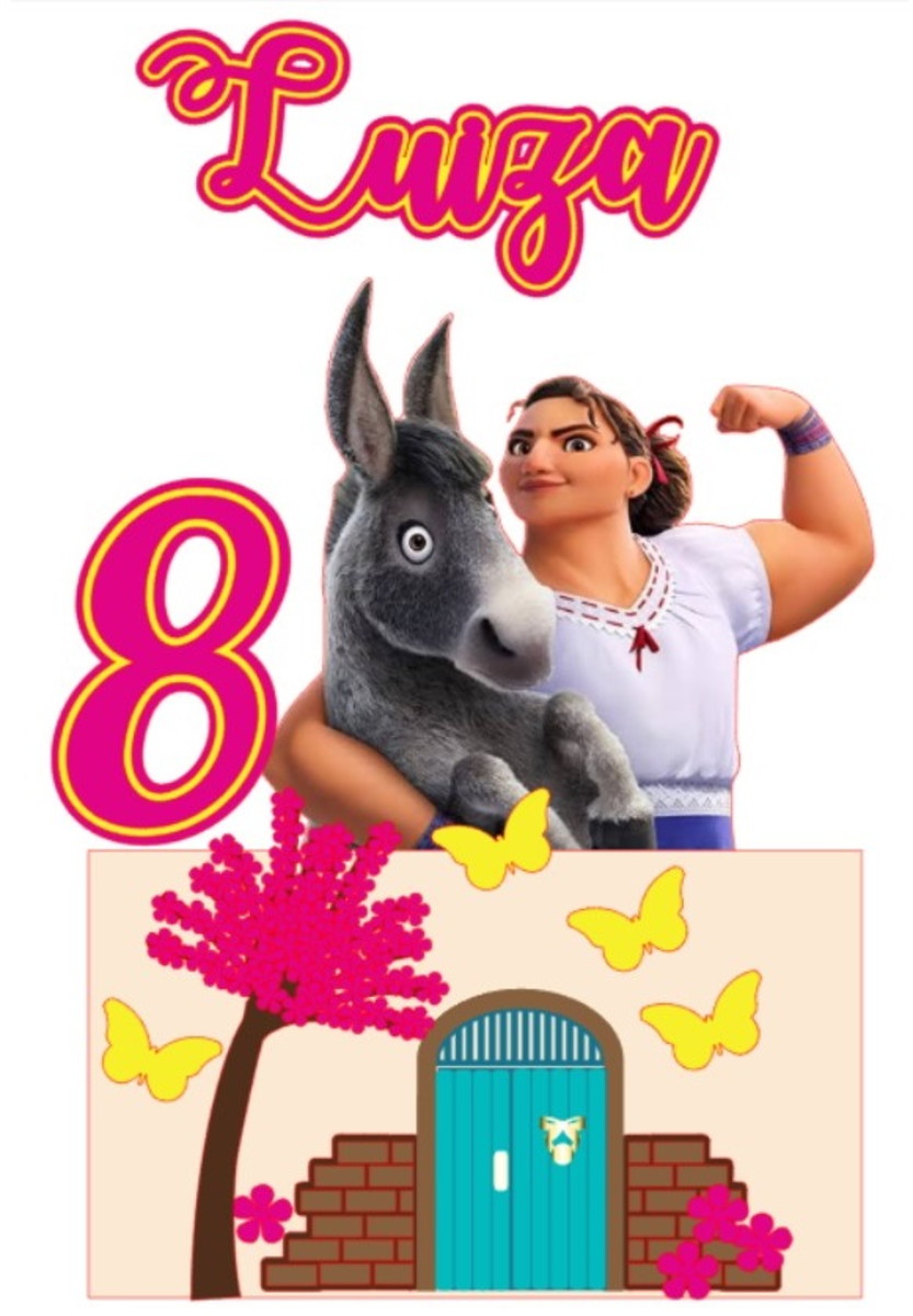 Arquivo de Corte Topo de Bolo Luiza Encanto