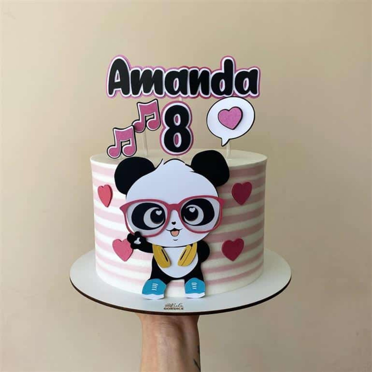 Arquivo de Corte Topo de Bolo Luluca Panda - Imagem 2