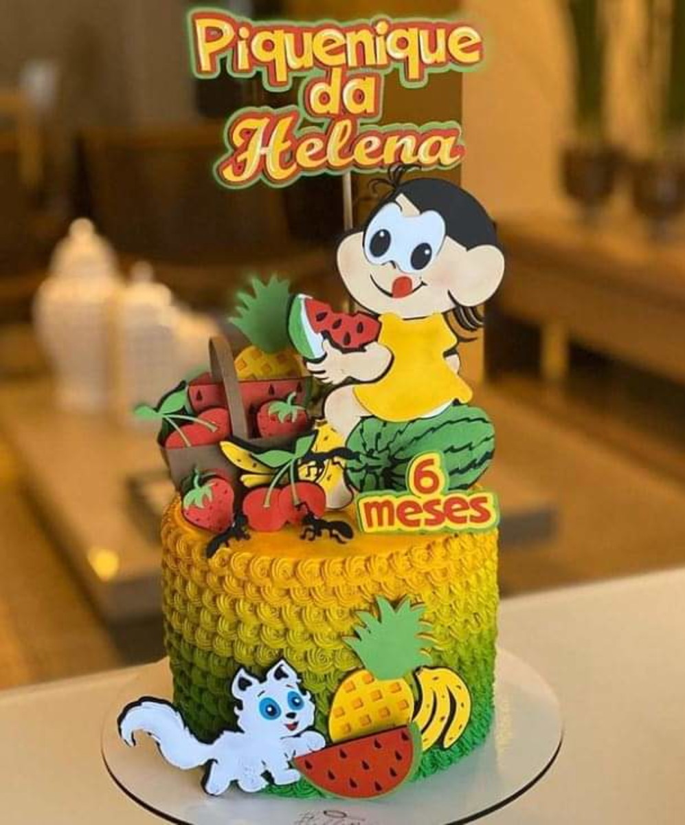 Arquivo de corte topo de bolo Magali camadas
