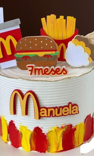Arquivo de Corte Topo de Bolo Mc Donalds Camadas Studio