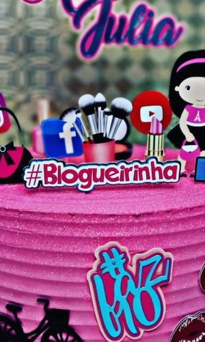 Arquivo de Corte Topo de Bolo Menina Blogueirinha