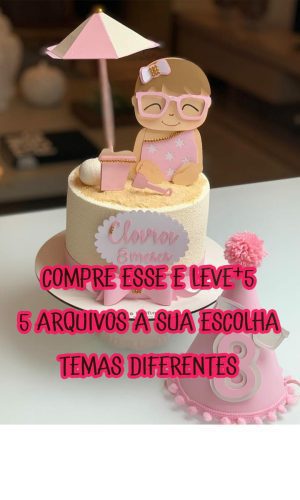 Arquivo de Corte Topo de Bolo Menina Charmozinha