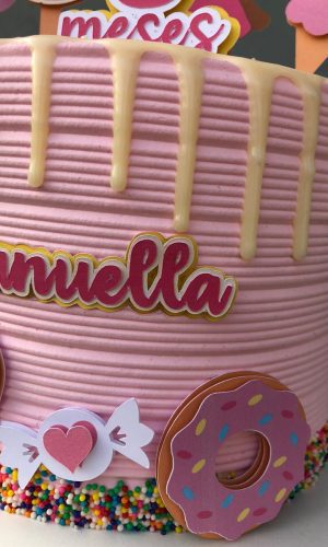 ARQUIVO DE CORTE Topo de Bolo - Menina Doces