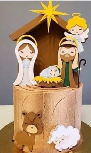 Arquivo de corte topo de bolo presépio natal menino Jesus