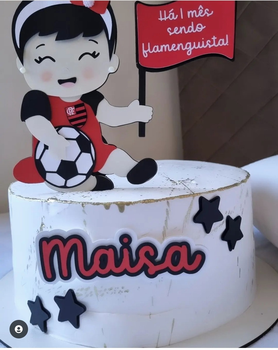 Arquivo de Corte - Topo de Bolo Mesversário Futebol
