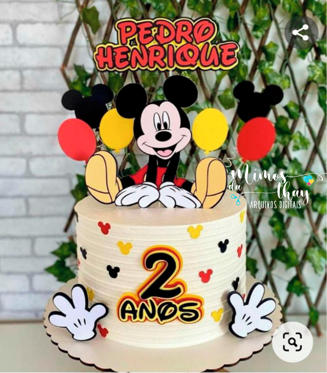 Arquivo de Corte: Topo de Bolo Mickey Camadas 008
