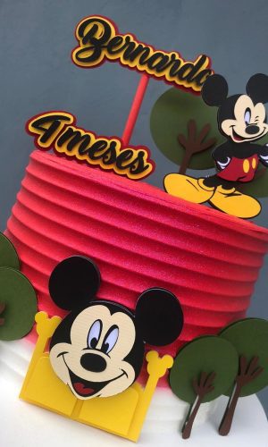 ARQUIVO DE CORTE Topo de Bolo - Mickey em Camadas