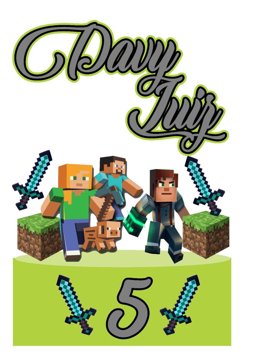 Arquivo de Corte Topo de Bolo Minecraft 01