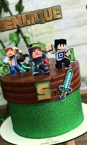 027 - Arquivo de Corte Topo de Bolo Minecraft 1