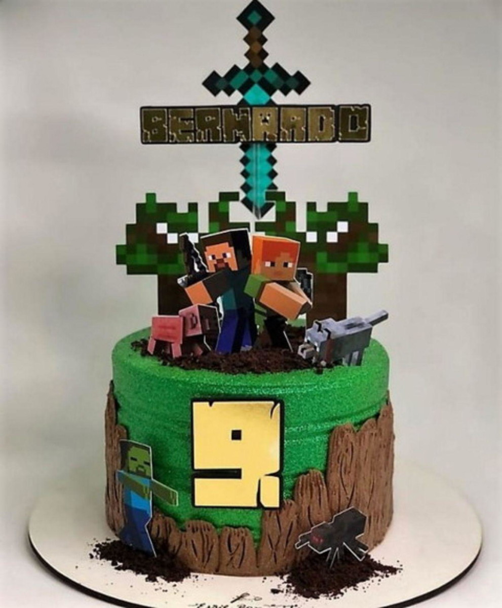 Arquivo De Corte Topo De Bolo Minecraft #15337