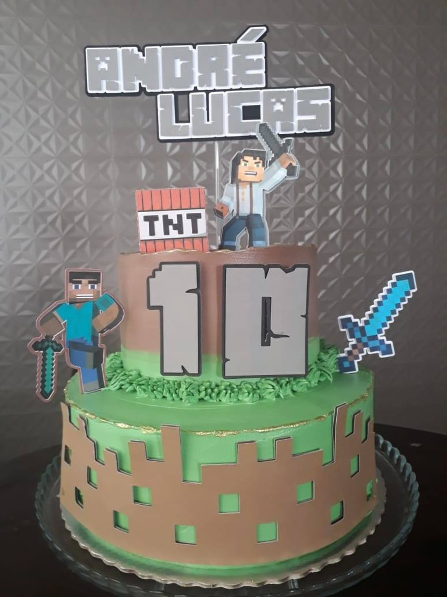 Arquivo de corte topo de bolo Minecraft