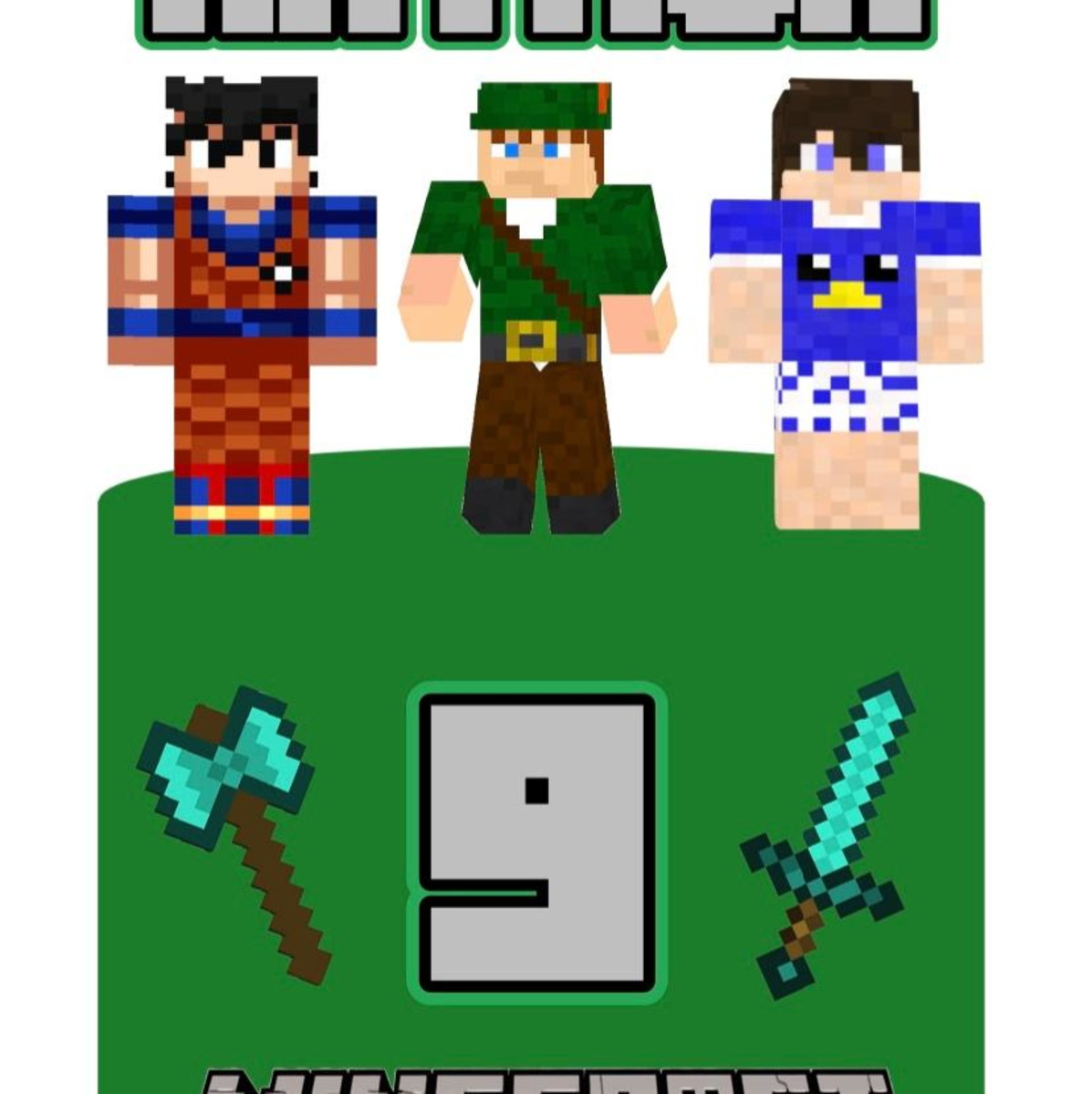 Arquivo de Corte Topo de Bolo Minecraft