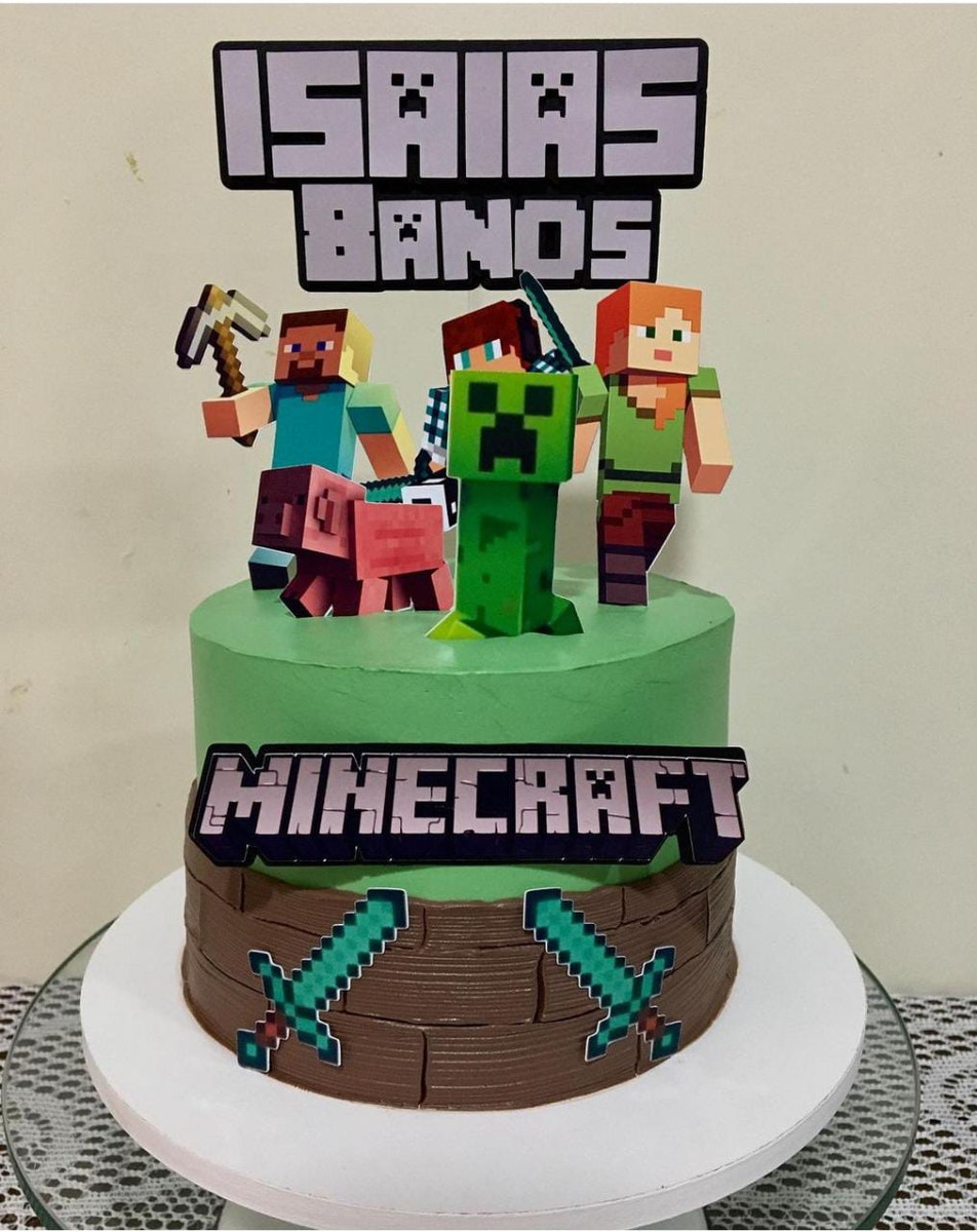 Arquivo de Corte Topo de Bolo Minecraft - Imagem 2