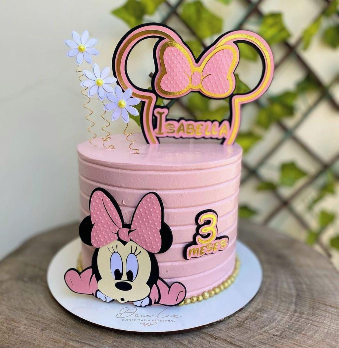 Arquivo De Corte Topo De Bolo Minnie Em Camadas 1320