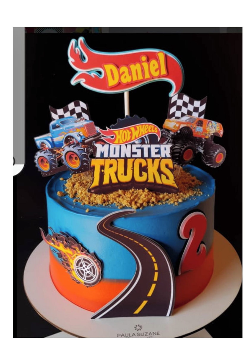 Arquivo de Corte Topo de Bolo Monster Truck