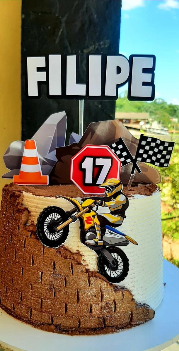 Arquivo de corte topo de bolo Motocross