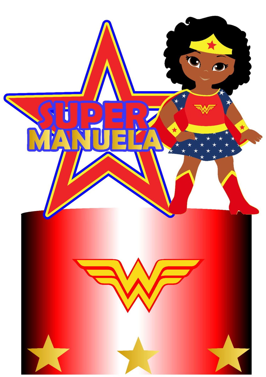 Arquivo de Corte Topo de Bolo Mulher Maravilha 08
