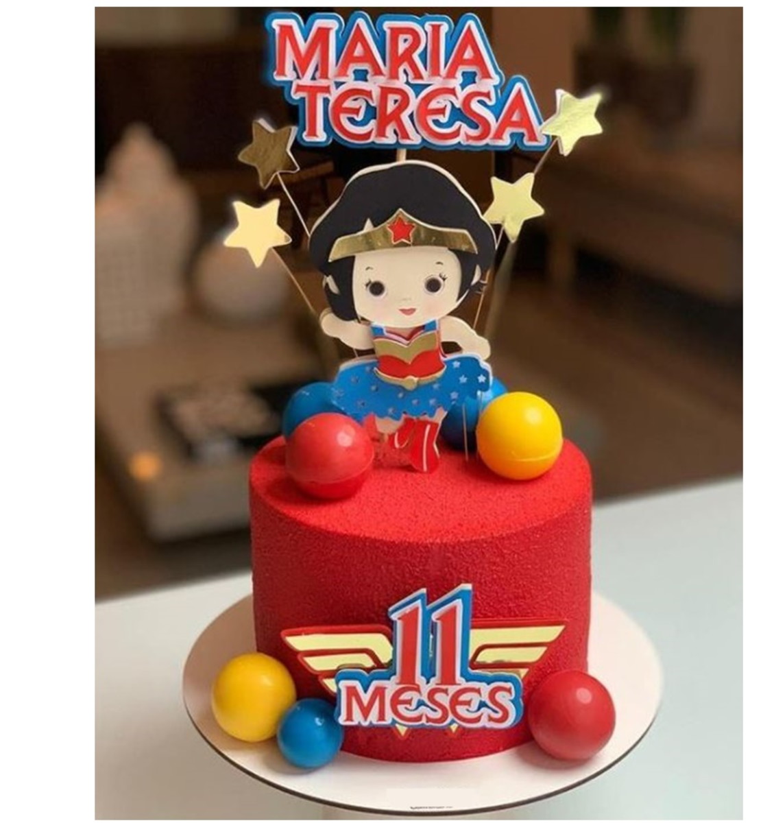 Arquivo de corte Topo de bolo Mulher Maravilha