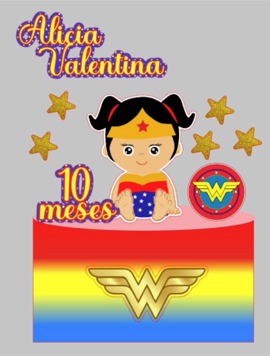 Arquivo de Corte Topo de Bolo Mulher Maravilha Baby