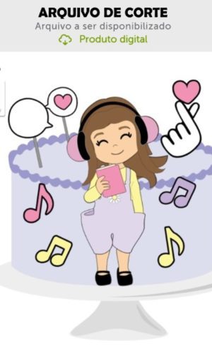 Arquivo de Corte Topo de Bolo Musica Menina