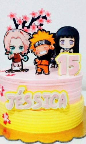Arquivo de Corte Topo de Bolo Naruto Menina -005