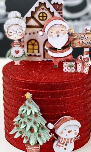 Arquivo de Corte - Topo de Bolo (natal) 1 - Não É em Camada