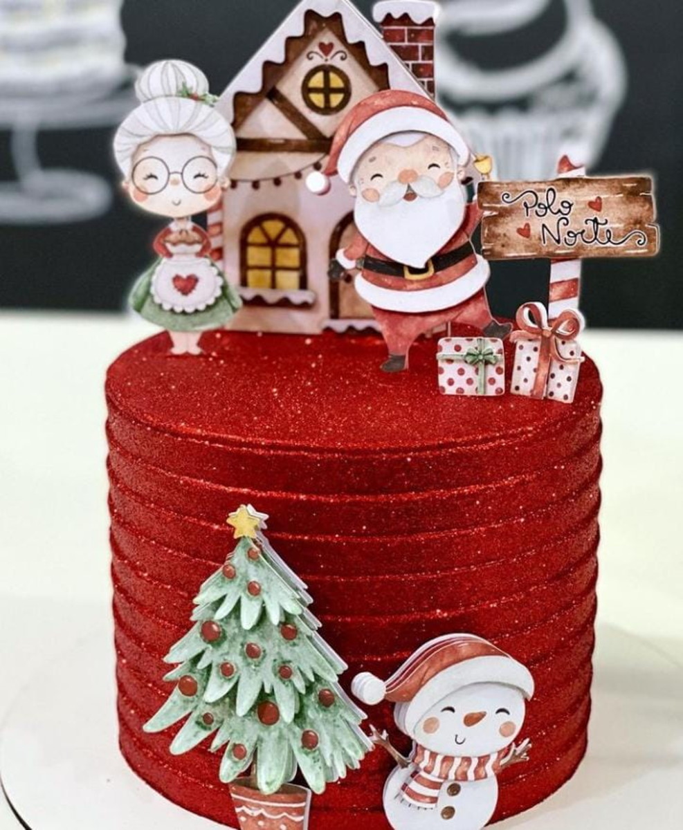 Arquivo de Corte - Topo de Bolo (natal) 1 - Não É em Camada