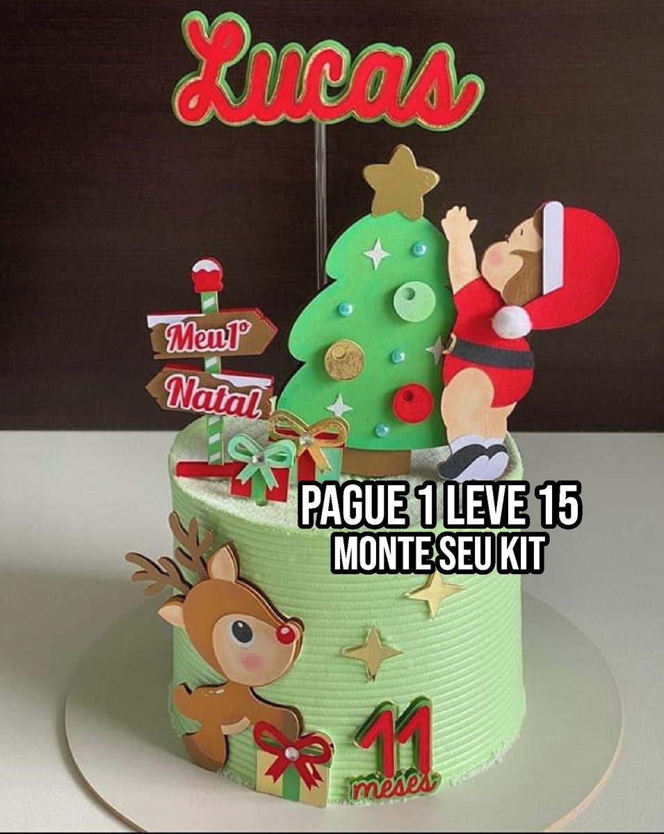 Arquivo de Corte Topo de Bolo Natal Bebe Studio+14