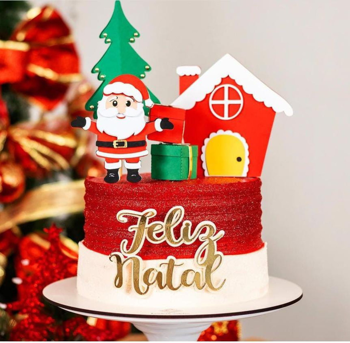 Arquivo de Corte Topo de Bolo Natal Casinha Camadas