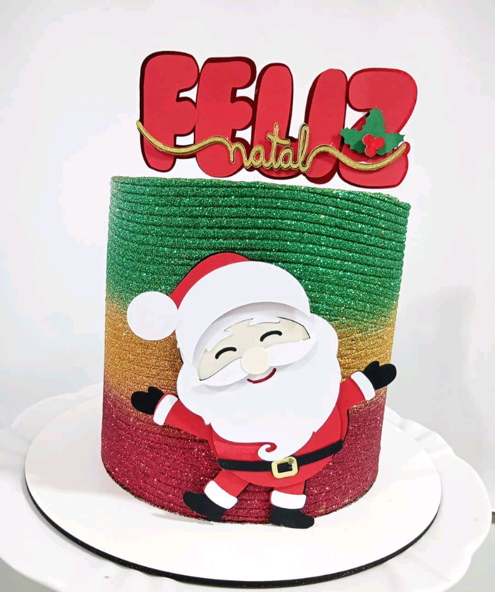 Arquivo de Corte Topo de Bolo Natal em Camadas 910