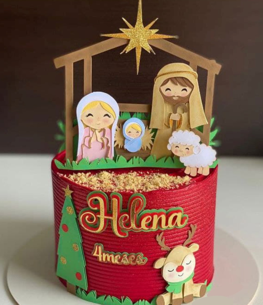 Arquivo de Corte Topo de Bolo Natal em Camadas 6060