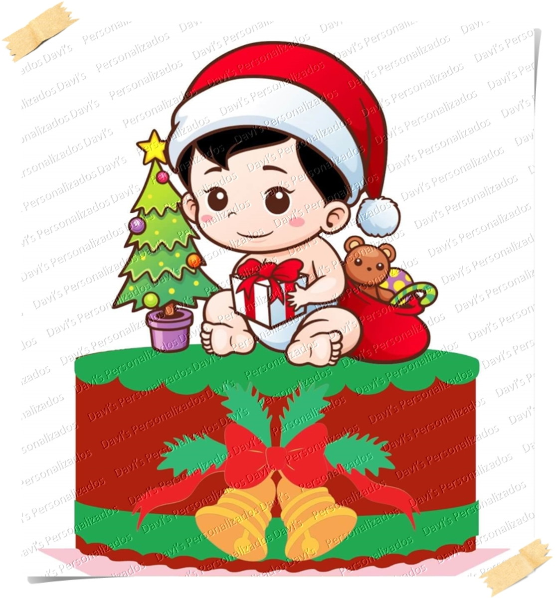 Arquivo de Corte Topo de Bolo Natal Menino