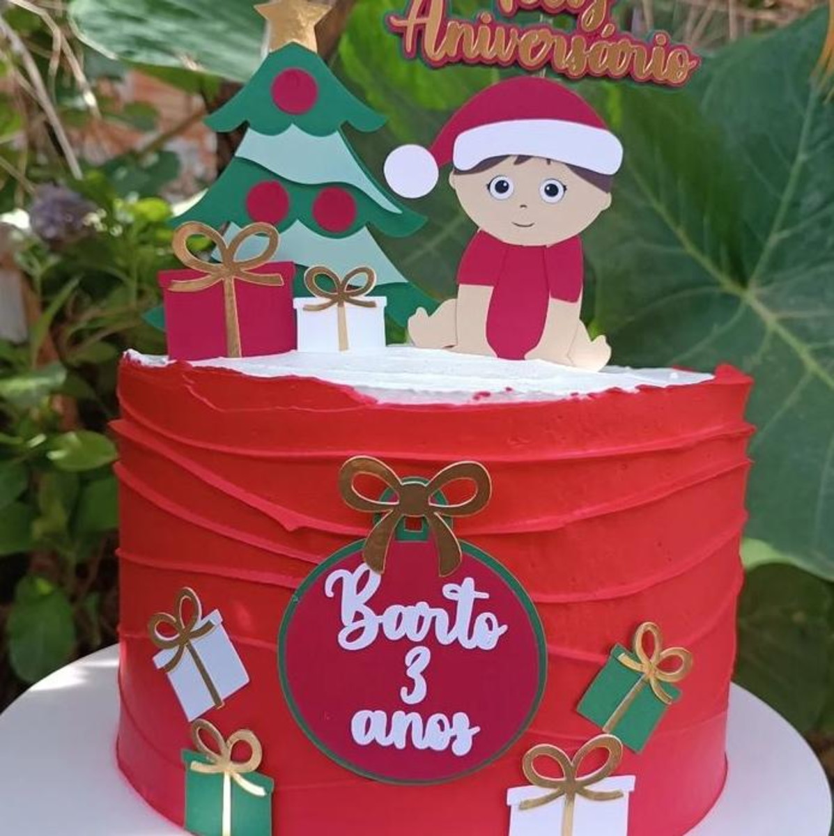 Arquivo de Corte Topo de Bolo Natal Menino