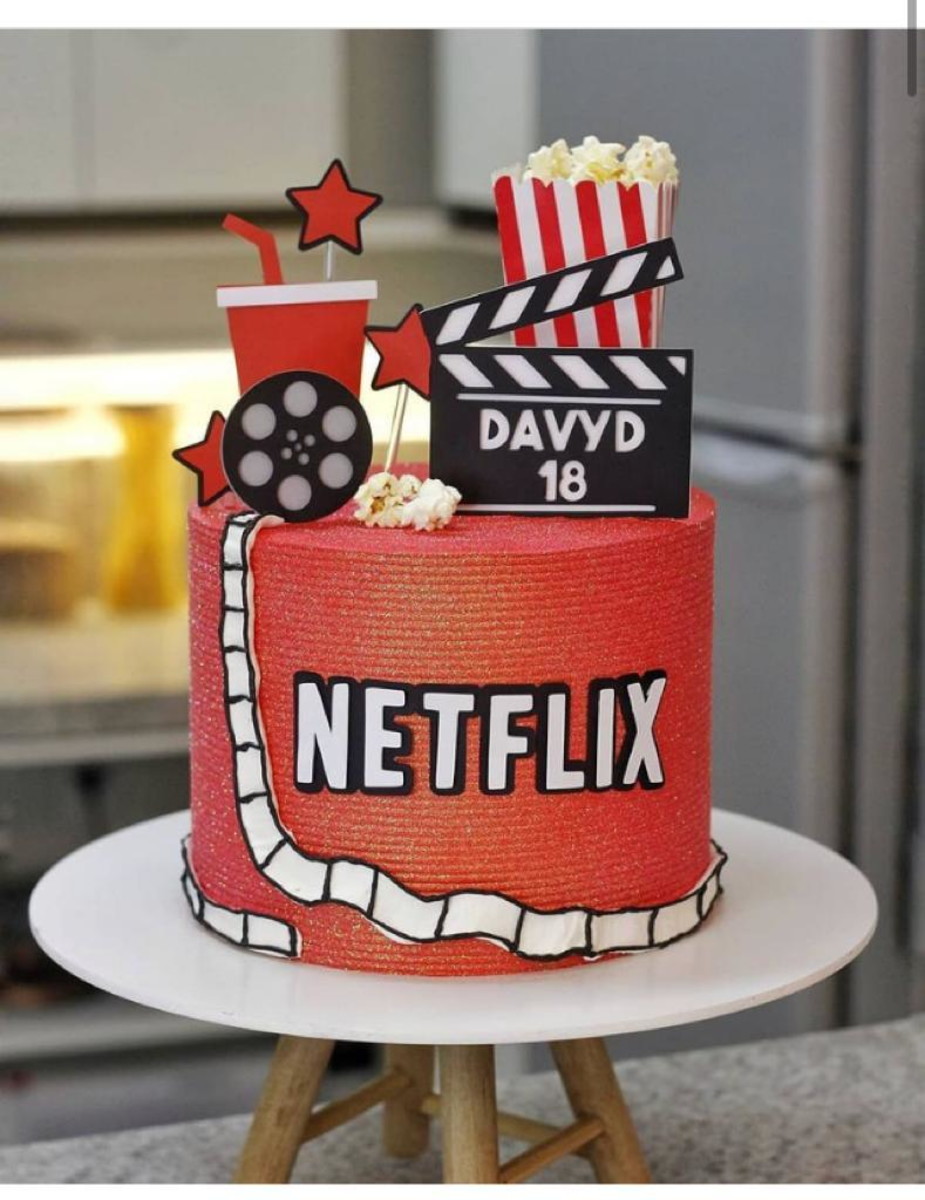 Arquivo de corte Topo de bolo Netflix em camadas