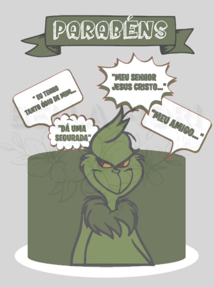Arquivo de Corte Topo de Bolo o Grinch Camadas - Bf