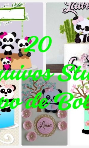 Arquivo de Corte Topo de Bolo - Panda