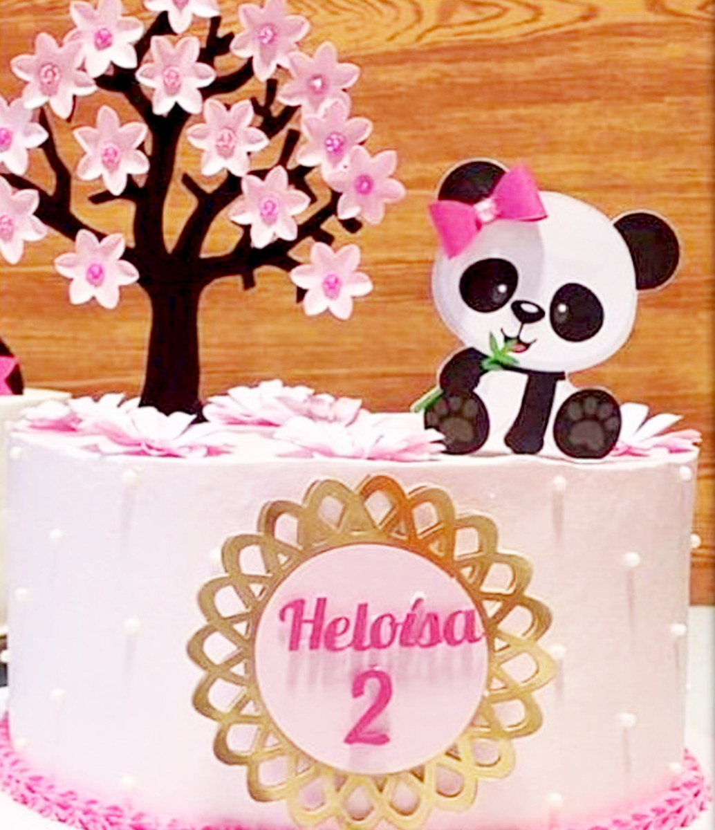 Studio/pdf Arquivo de Corte Topo de Bolo Panda - Imagem 2